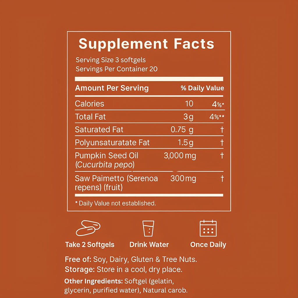 Dore Nature® Pumpkin Seed Oil Softgels